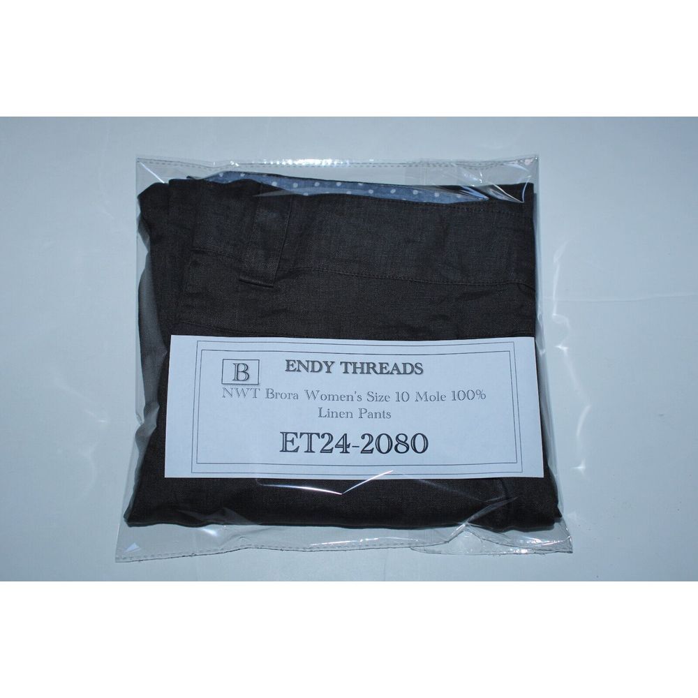 NWT Brora Women's Size 10 Mole‎ 100% Linen Pants - Picture 9 of 9
